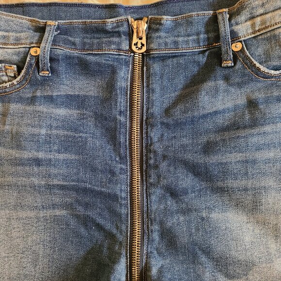 True Religion Extra Long Zipper Shorts - Picture 2 of 6